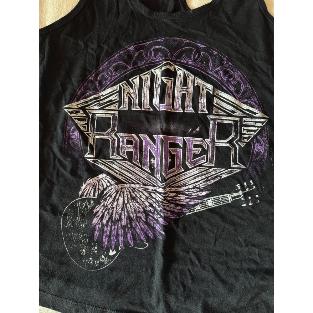 Night Ranger Band Graphic Tank Top Next Level Black Purple Guitar Racerback M - Picture 3 of 4